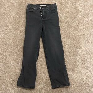 Levi’s charcoal wedgie straight leg jeans